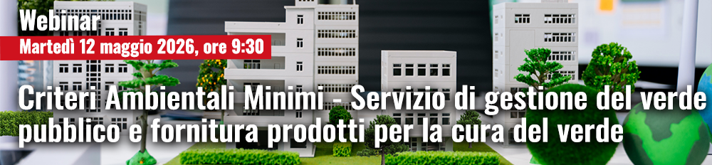 Immagine coordinata per gli webinar dell'ambiente