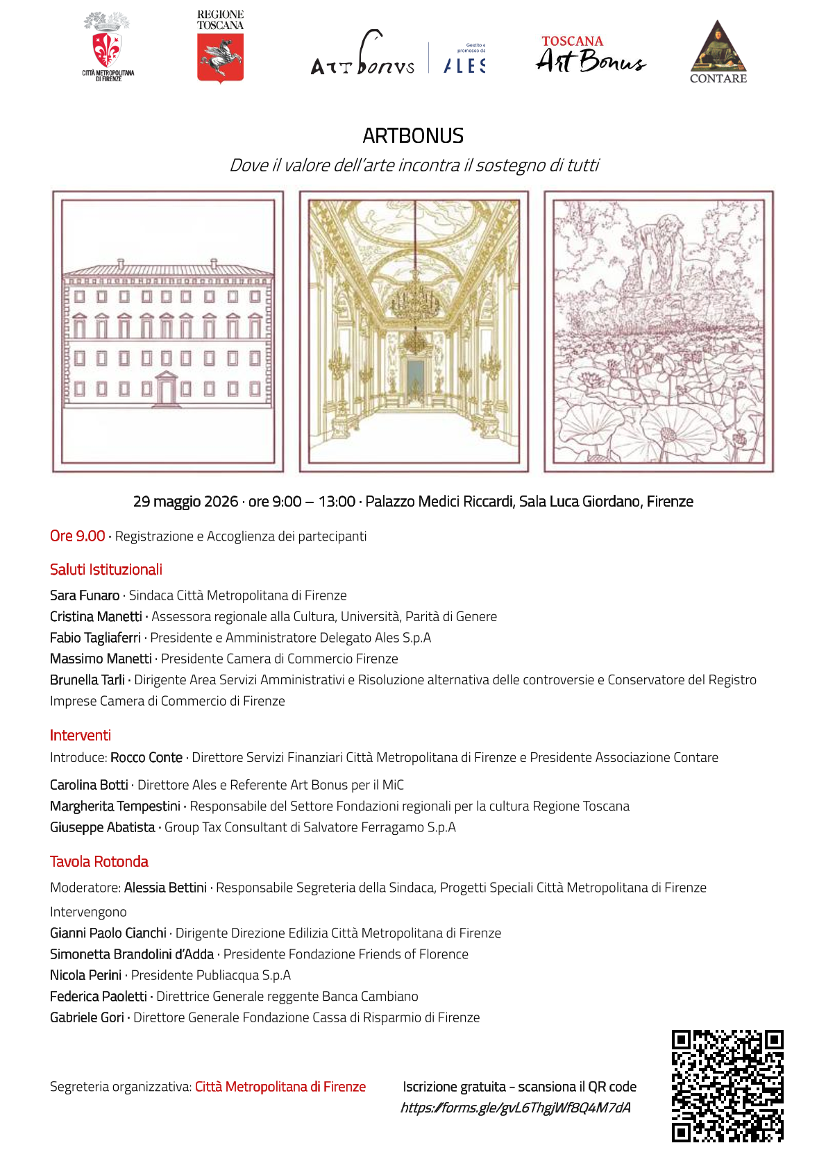 Locandina evento Art Bonus del 29 maggio 2026